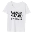 thumbnail image 3 of Camiseta para mujer Ropa deportiva Casual Verano Tops para vacaciones Viaje Uso diario M, 3 of 8