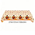 thumbnail image 4 of Thanksgiving Tablecloth Rectangle Turkey Maple Leaf Waterproof & Scratch Resistant for Dinner Party Indoor Outdoor Kitchen Dining Fall Decorations for Home by MPOISVA, 4 of 7