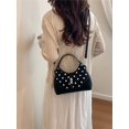 thumbnail image 3 of Top Handle Mujer Blanco Y Negro Con Lunares Estilo Vintage, 3 of 6