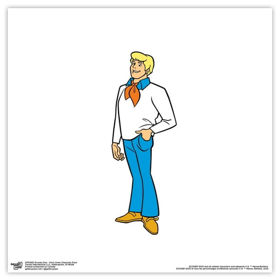 Gallery Pops Scooby-Doo - Fred Jones Character Pose Wall Art, Unframed Version, 12" x 12"