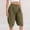 Army Green plus size capri pants for women a1, variant on Women Plus Size Capri Pants Elastic Waist Harem Casual Flow Vacation Palazzo Cropped Summer Lounge Trousers Loose Beach Travel Clothes, Coffee XL