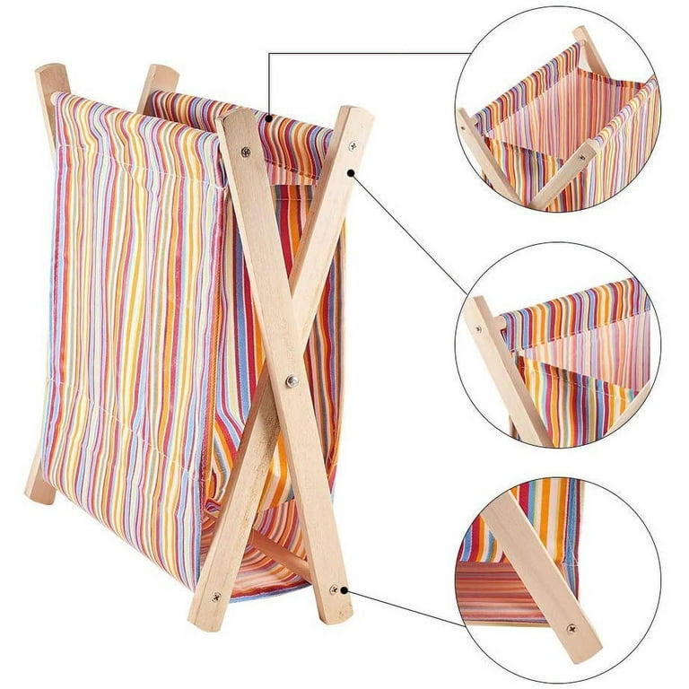 Fold-Up Wooden Yarn Arts Caddy Organization Storage Tangle Free Yarn Caddy  Bag Organizer Folding Basket for Knitting Yarn Crotchet 