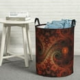 thumbnail image 3 of DouZhe Waterproof Collapsible Large Laundry Baskets, Fractal Abstract Spiral Particles Prints Circular Hamper with Handles, 3 of 7