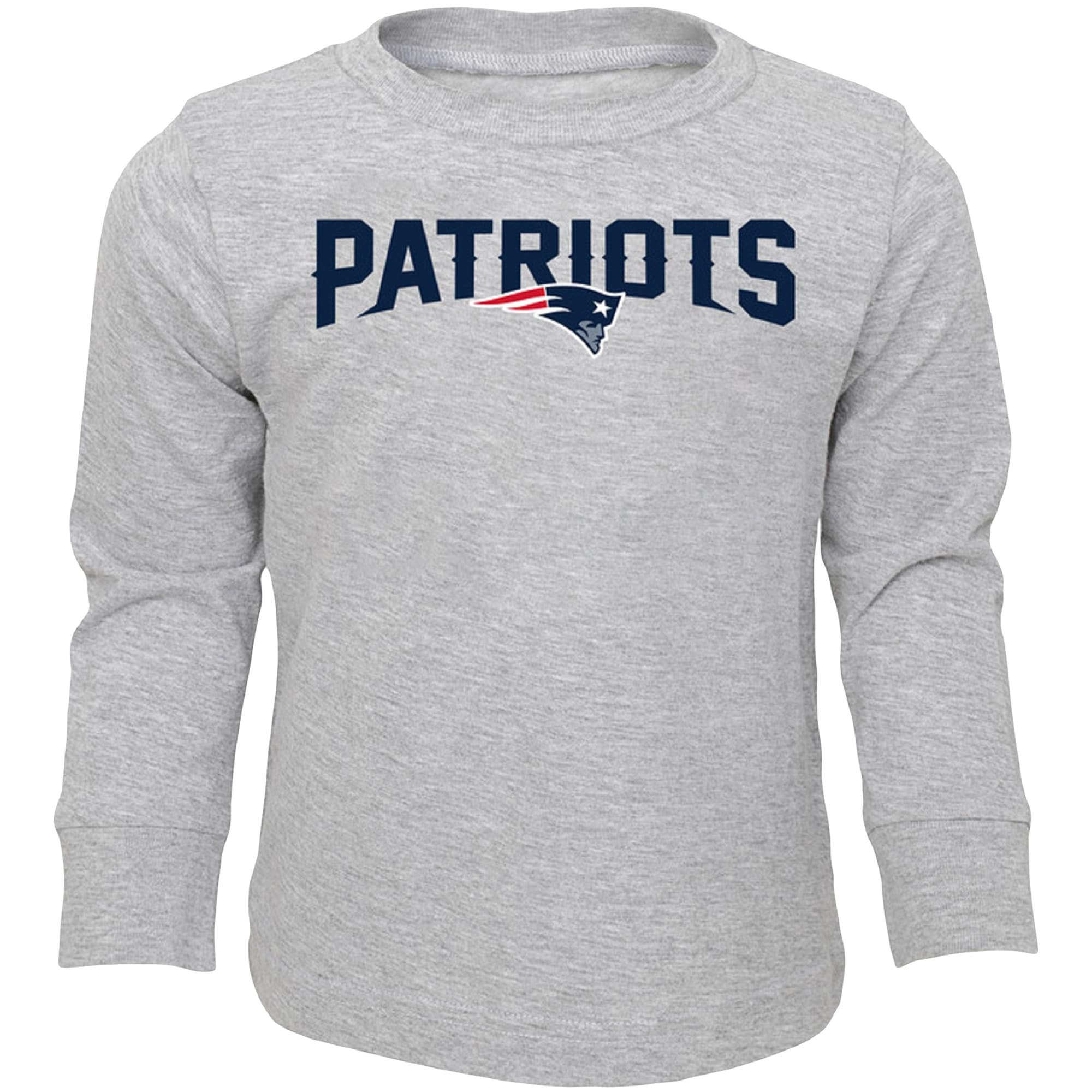 Outerstuff New England Patriots Youth Boys 4-18 Red Heathered Raglan Long Sleeve T-Shirt 
