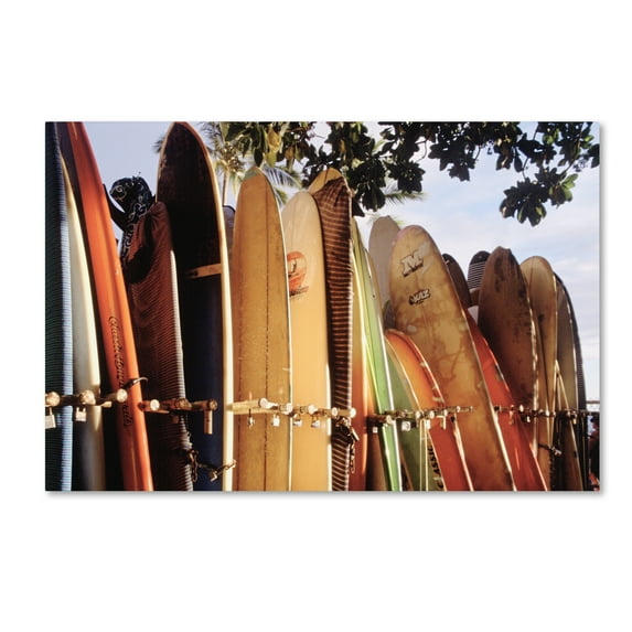 Trademark Fine Art 'Long Boards Waikiki' Canvas Art by Joe Felzman Photography