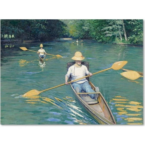 Trademark Fine Art "Skiffs 1877" Canvas Art by Gustave Caillebotte