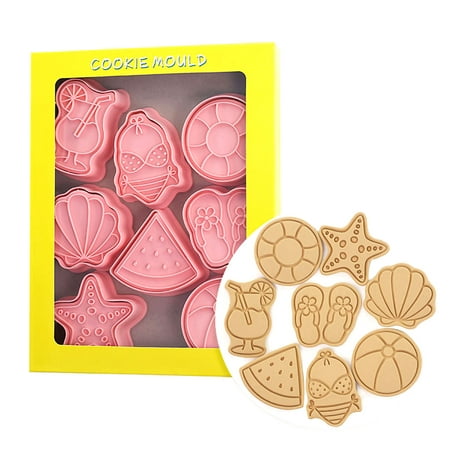 

Wowspeed Summer Beach Holiday Cookies Molds | Summer Vacation Fondant Molds Seaside Holiday PP Mold | for Theme Cake Biscuit Chocolate Candy Fondant Decoration