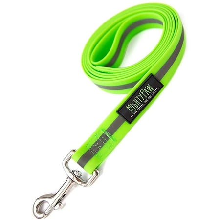 UPC: 0736140425525 | Mighty Paw Waterproof Dog Leash 6 Foot Smell Proof Pet Lead Coated Nylon Webbing with Reflective Safety Stripe for Added Visibility Perfect for Swimming Camping Hiking and The Beach