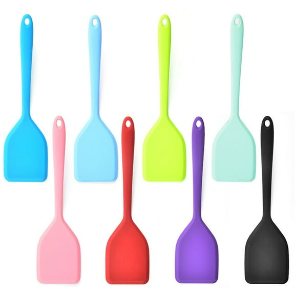 Happy Date Mini Silicone Brownie Serving Spatula Flexible Nonstick Serve Heat Resistant for Eggs in Small Frying Pan Cookie Batter Lemon Squares or Baked 1 Pack