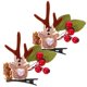 thumbnail image 5 of KAKOWELY 2 pinzas para el pelo navideñas con forma de asta, horquillas navideñas, accesorios para el pelo para niñas, pinzas pequeñas para el pelo., 5 of 5