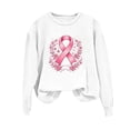 thumbnail image 5 of AnuYalue Breast Cancer Sweatshirt for Women Long Sleeve Pink Ribbon Pullover Causal Cancer Awareness Gift Tops, 5 of 6