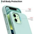 thumbnail image 4 of Shockproof Liquid Silicone Designed for iPhone 12 Mini Case 5.4", Gel Rubber Full Body Protection Anti-Shock Cover Case Drop Protection Silicone Case 5.4inch-Mint Green, 4 of 11