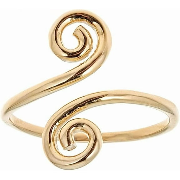 Ritastephens Swirl Ring 14k, Yellow Gold