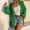 Green, variant on Women's Sweaters Under $15 Pink Size XL Solid Color Lantern Sleeve Sweater V-neck Cardigan Sweater Sweater Jacket