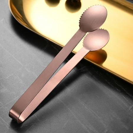 

Carmenl Clearance Deal!2 PCS 304 Stainless Steel Sugar Clip Electroplating Rose Gold Ice Clip Ice Bucket Ice Clamp Pliers Kitchen Clip