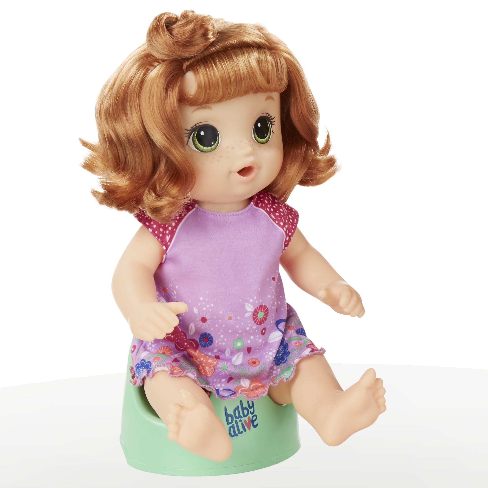 Baby Alive Potty Dance Talking Baby Doll Red Curly Hair Walmart
