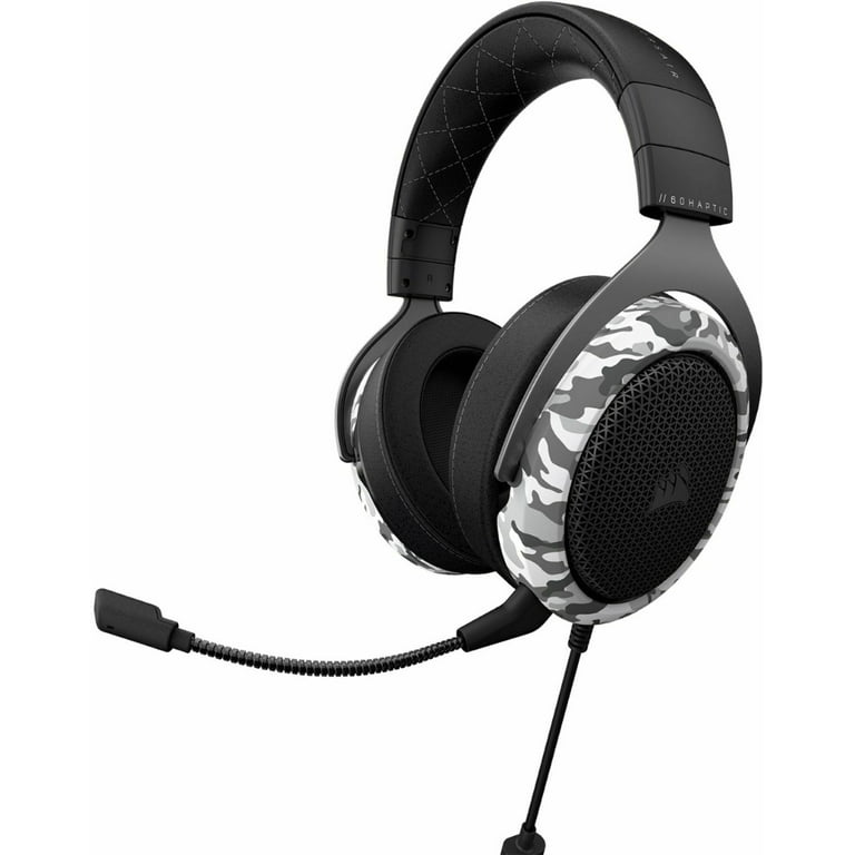 CORSAIR - HS60 HAPTIC Stereo Gaming Headset for PC with Haptic Bass - Black  a 