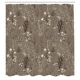 thumbnail image 2 of Ambesonne Floral Shower Curtain, Vintage Garden Botanical Art, 69"Wx70"L, Taupe White, 2 of 4