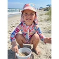 thumbnail image 5 of BemeyourBBs Toddler Baby Girl Boy Swimsuit with Sun Hat Infant Bathing Suit Coral Dinosaur Pawpaw Swim Ring Printed Long Sleeve Half Zipper Rash Guard Swimwear Summer Beachwear, 5 of 9