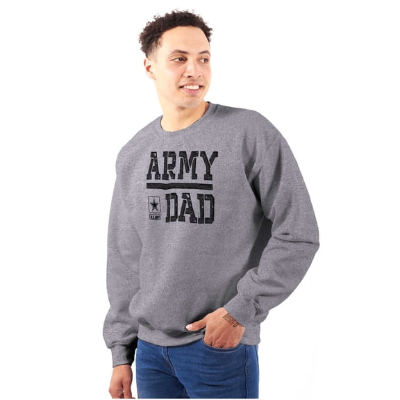 US Army Dad Military Star Logo Men's Crewneck Sweatshirt Brisco Brands S