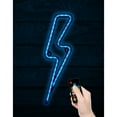 thumbnail image 4 of Xtreme Lit 4.13" x 13" Lightning Bolt Multi Color LED Neon Sign, Plastic Hanging Wall Art, Remote, 0.55 lb, 4 of 9