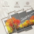 thumbnail image 6 of Elephant Stock Autumn Scenery Wall Art - Horizontal Multi Panel Canvas - Living Room Wall Decor - Nature Multi Panel - Orange And Gray Decor - 68" x 42", 6 of 8