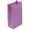 JAM Paper Kraft Lunch Bags, X-Large, 6 1/4 x 3 13/16 x 12 1/2, Purple, Bulk 500 Bags/Box