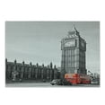 thumbnail image 1 of London Cutting Board, Big Ben and Double Decker Bus Tourist Attractions Capital of England, Decorative Tempered Glass Cutting and Serving Board, in 3 Sizes, by Ambesonne, 1 of 2