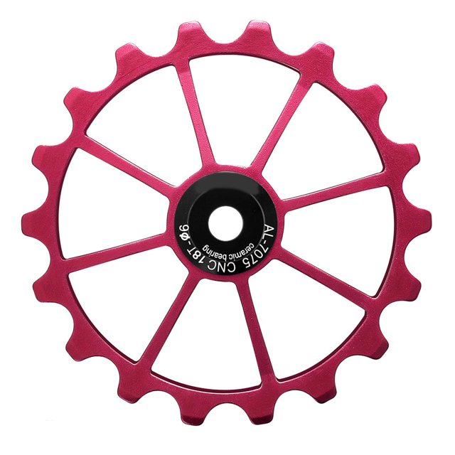 Cambio Trasero De Bicicleta Profesional De 18T, Rodamiento De Cerámica Ligera, Rueda Jockey, Polea De Cambio Trasero, Rueda De Guía De Polea De Aleación De Aluminio Para Bicicletas De Montaña Guardurnaity OD009745-01
