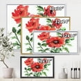 thumbnail image 4 of Designart 'Ancient Red Poppies II' Traditional Framed Canvas Wall Art Print, 4 of 5