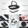 thumbnail image 4 of Tawom Collapsible Foot Spa with Heat,Temperature Control, Bubble, Red Light, Heated Foot Bath Massager with 8 Shiatsu Massage Rollers, Foot Soak Tub for Relaxation, Black, 4 of 10