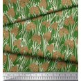thumbnail image 2 of Soimoi Green Poly Georgette Fabric Dot & Flower Hand Drawn Print Sewing Fabric BTY 52 Inch Wide, 2 of 3