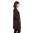 thumbnail image 3 of Turtle Bay New York Women’s Cable Knit Duster Cardigan, Open Front, Longline with Pockets, 3 of 5