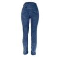 thumbnail image 5 of Gibobby Jeans pantalones de mujer Mujer 2023 Moda Casual Sexy Personalidad Ripped Stretch Botones Jeans Pantalón ajustado(Azul,CH), 5 of 5