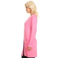 thumbnail image 3 of Women's Long Sleeve Casual Duster Classic Solid Long Body Cardigan, 3 of 5