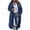 Blue, variant on ZQUUVOU Women's Long Corduroy Coat Open Front Cardigan with Pocket Lapel Collar Button Soft Sweater Warm Knitwear Blue