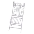 thumbnail image 2 of Mesa y sillas a escala 1/12, juego de mesa de jardín de hadas, rústico, elegante, miniatura Silla Blanca, 2 of 7