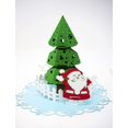 thumbnail image 1 of Christmas 3D Pop Up Greeting Holiday Card, Premium Metallic Paper, Laser Cut Unique Style, Handmade With Envelope and 2, 1 of 5