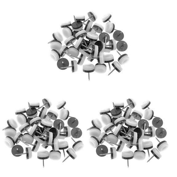 120Pcs Thickened Furniture Glide,Nail-on Nylon Slider Pad Floor Protector for Wooden Leg Feet (18mm or 0.7Inch,White)