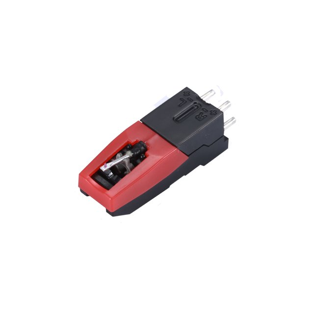 Cartucho de tocadiscos con reemplazo de lápiz óptico para reproductor de discos de vinilo, 1 pieza, rojo + negro