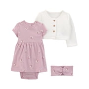 Baby Girl Dress Set, 3-Piece, Sizes Preemie-24 Months