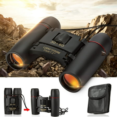 Quick Focus Binoculars, 30x60 Zoom Day Night Vision Waterproof Folding Binoculars Telescope for Outdoor Hunting Camping Traveling, Bird Watching, Great Present w/