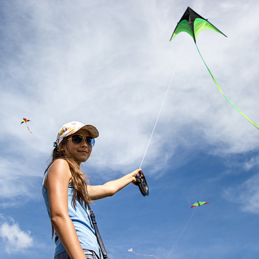 Kalaokei Kids Children Outdoor Nylon Ripstop Prairie Delta Flying Kite with Tail Toy 1