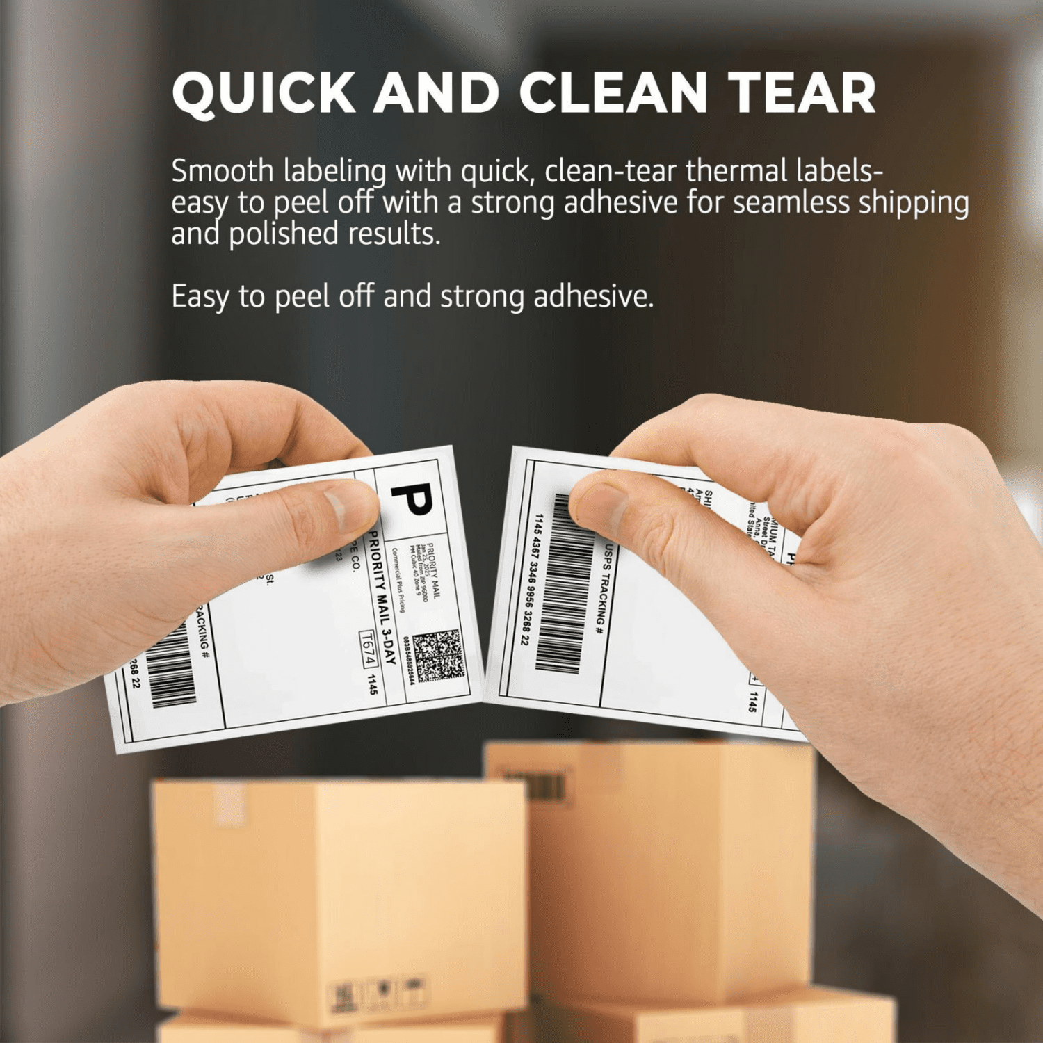 Rockin Rolls 4x6 Thermal Labels (Total 4000) - 8 Packs of 500 Fanfold Direct Thermal Shipping Labels
