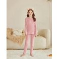 thumbnail image 3 of Arshiner Girl Clothes 2 Piece Outfits Slim Long Sleeve Shirt and Leggings Sets Thermal Underwear Brown, 3 of 6