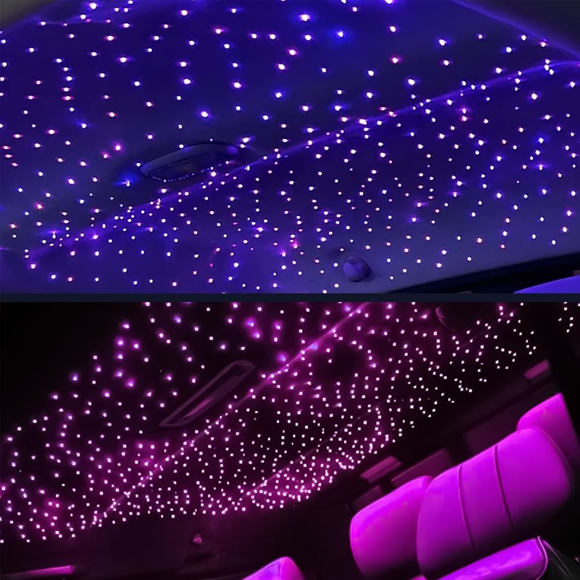 Twinkle Star Ceiling Light Kit, 500 Fibers 16W RGBW Fiber Optic Lights with Remote & App Control, Sound Activated Mode for Car Headliner, Home Theater, Bedroom Ceiling Decoration