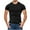 Black, variant on ShomPort Short Sleeved Tight Shirts for Men Roundneck Solid Color Tees Athletic Gym Tops
