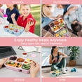 thumbnail image 4 of Caperci 3 Pack Snack Box Container -1300ml Snackle Box Container, 5 Compartment Bento Box with 3 Sauce Containers, Dishwasher Safe, Virgin PP White Lid + Wheat Straw (Light Color), 4 of 7