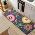 thumbnail image 5 of Multicolor Cartoon Floral Pattern Kitchen Rug Mat,Kitchen Runner Rugs Non Skid Washable,Decorative Kitchen Floor Mats for Kitchen,Sink,Laundry,17"x47.2", 5 of 7