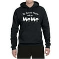thumbnail image 2 of Wild Bobby My Favorite People Call Me MeMe Mother's Day Unisex Graphic Hoodie Sweatshirt, Black, X-Large, 2 of 5